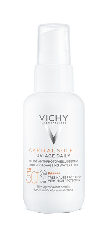 CAPITAL SOLEIL UV-AGE FLUIDO ANTI-FOTOINVECCHIAMENTO SPF50+ 40 ML - Angeli Pharm