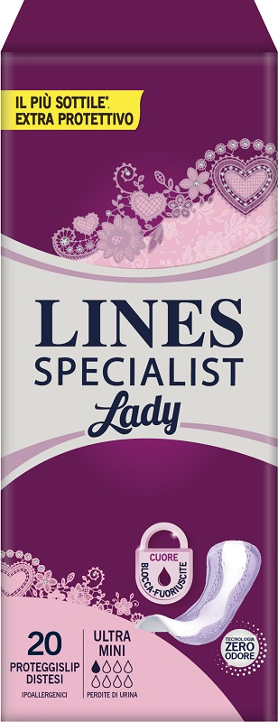 PANNOLONE SAGOMATO LINES SPECIALIST ULTRAMINI 20 PEZZI - Angeli Pharm