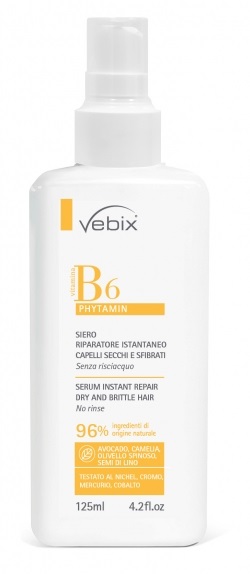 VEBIX PHYTAMIN B6 SIERO CAPELLI SECCHI SFIBRATI RIPARATORE ISTANTANEO 125 ML - Angeli Pharm
