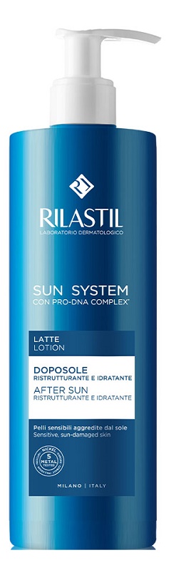 RILASTIL SUN SYSTEM LATTE DOPOSOLE RISTRUTTURANTE E IDRATANTE 400 ML - Angeli Pharm