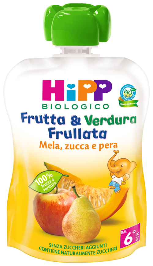 HIPP BIO FRUTTA & VERDURA MELA PERA ZUCCA 90 G - Angeli Pharm