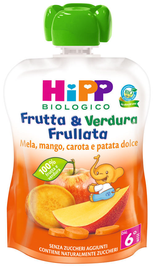 HIPP BIO FRUTTA & VERDURA MELA MANGO CAROTA PATATA DOLCE 90 G - Angeli Pharm