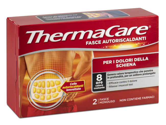 FASCIA AUTORISCALDANTE A CALORE TERAPEUTICO THERMACARE SCHIENA 2 PEZZI - Angeli Pharm