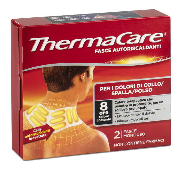 FASCE AUTORISCALDANTI A CALORE TERAPEUTICO THERMACARE COLLO/SPALLA/POLSO 2 PEZZI - Angeli Pharm