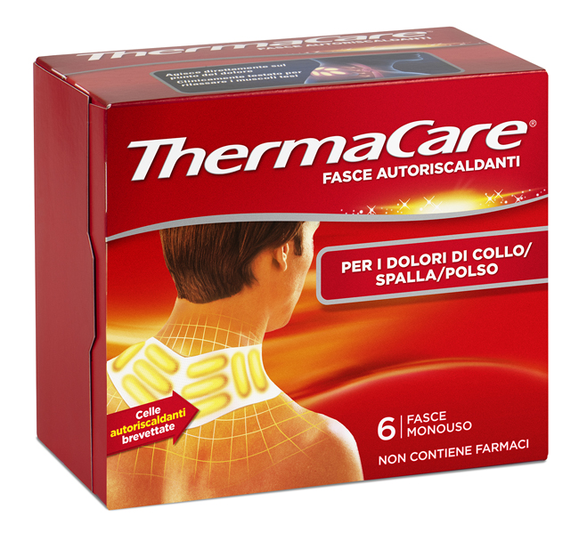 FASCE AUTORISCALDANTI A CALORE TERAPEUTICO THERMACARE COLLO/SPALLA/POLSO 6 PEZZI - Angeli Pharm