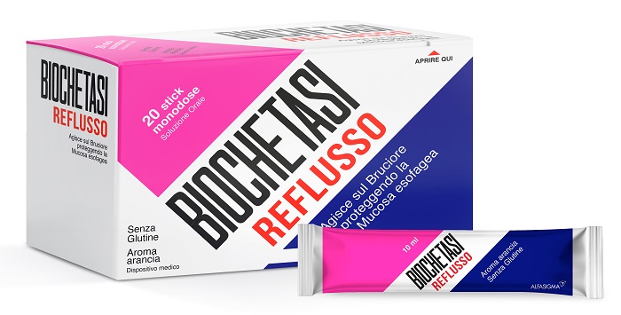 BIOCHETASI REFLUSSO 20 STICK AROMA ARANCIA - Angeli Pharm