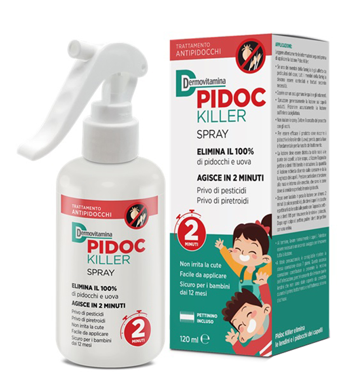 DERMOVITAMINA PIDOC KILLER SPRAY 120 ML PETTININO INCLUSO - Angeli Pharm