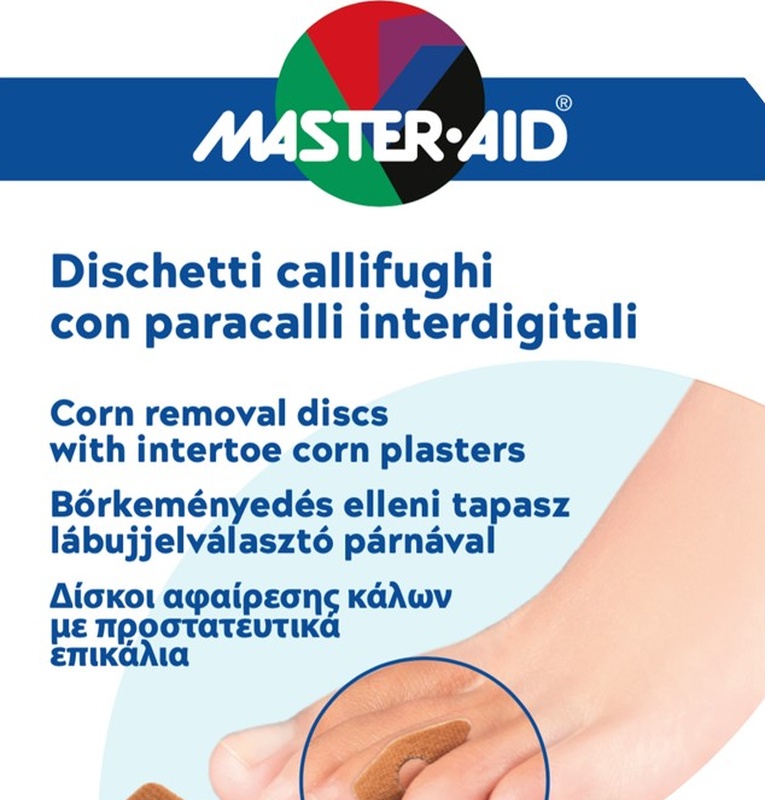 DISCHETTO CALLIFUGO 6 PEZZI + PARACALLO 6 PEZZI INTERDIGITALI MASTER-AID FOOTCARE B5 - Angeli Pharm