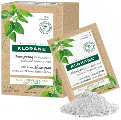 KLORANE SHAMPOO MASCHERA LAVANTE POLVERE ORTICA 8 BUSTINE 3 G - Angeli Pharm