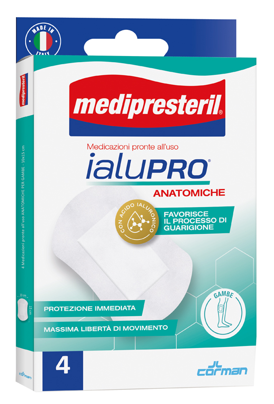 MEDIPRESTERIL IALUPRO GAMBE 10X15 CM 4 PEZZI - Angeli Pharm