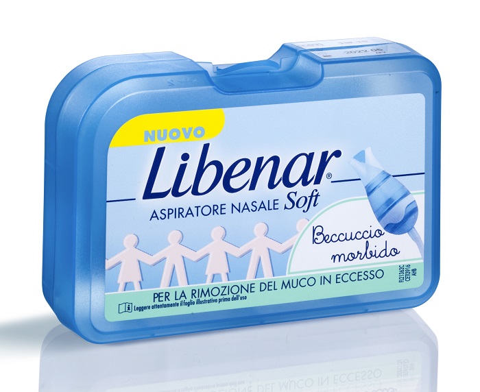 ASPIRATORE NASALE SOFT LIBENAR + 5 FILTRI CON BECCUCCIO ULTRA FLESSIBILE - Angeli Pharm