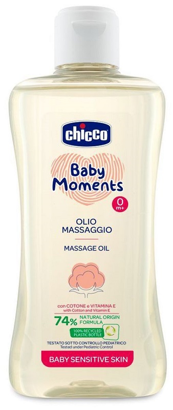 CHICCO BABY MOMENTS OLIO MASSAGGIO SENSITIVE 200 ML - Angeli Pharm