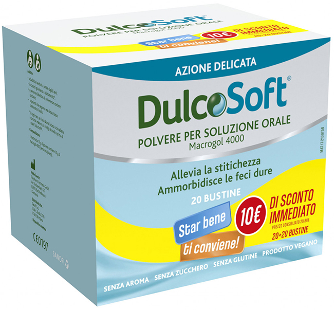 DULCOSOFT 20 BUSTINE BIPACK 1+1 - Angeli Pharm