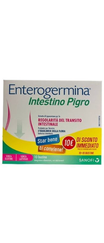 ENTEROGERMINA INTESTINO PIGRO 10 + 10 BUSTINE - Angeli Pharm