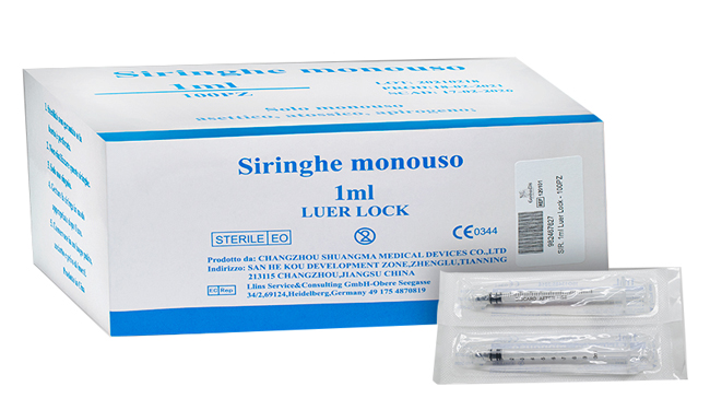 SIRINGA INFUSIONE E IRRIGAZIONE MONOUSO CAPACITA' 1ML GAUGE 25 LUER LOCK 100 PEZZI - Angeli Pharm
