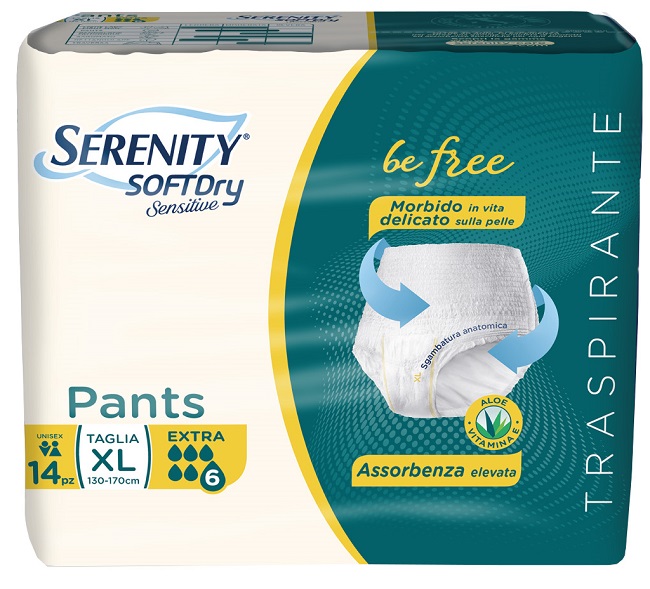 SERENITY PANTS SD SENSITIVE EXTRA XL 14 PEZZI - Angeli Pharm