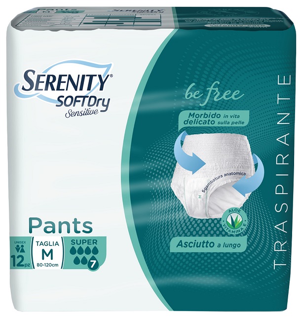 SERENITY PANTS SD SENSITIVE SUPER M 12 PEZZI - Angeli Pharm