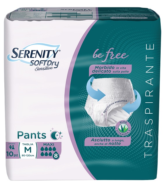 SERENITY PANTS SD SENSITIVE BE FREE MAXI M 10 PEZZI - Angeli Pharm