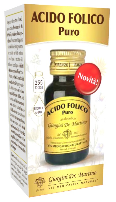 ACIDO FOLICO PURO LIQUIDO ANALCOLICO 30 ML - Angeli Pharm