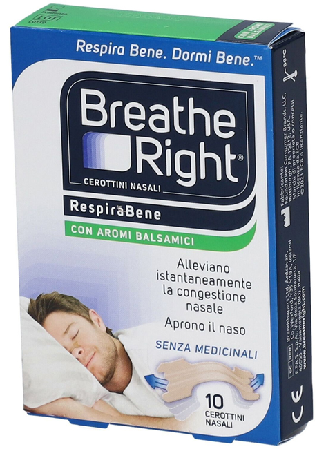 CEROTTI NASALI BREATHE RIGHT BALSAMICI 10 PEZZI - Angeli Pharm