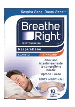 CEROTTI NASALI BREATHE RIGHT CLASSICI 10 PEZZI - Angeli Pharm
