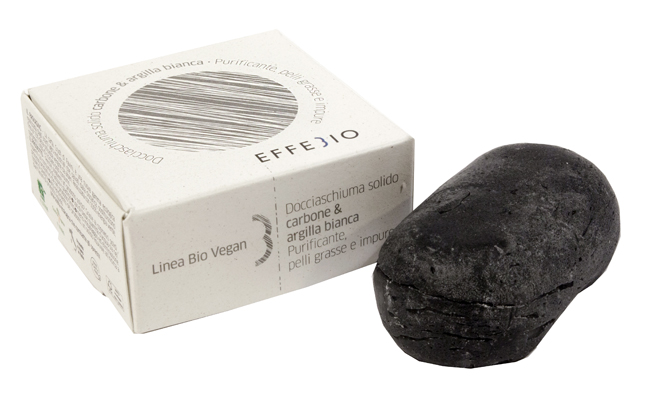 EFFEBIO DOCCIASCHIUMA SOLIDO CARBONE E ARGILLA BIANCA 75 G - Angeli Pharm