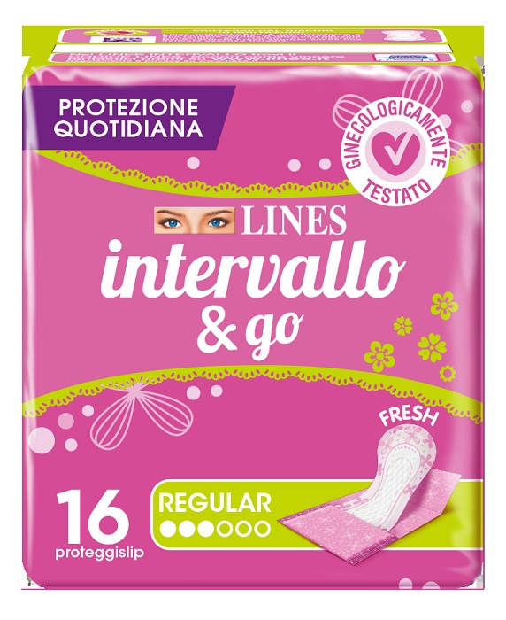 PROTEGGISLIP LINES INTERVALLO FRESH&GO RIPIEGATI 16 PEZZI - Angeli Pharm