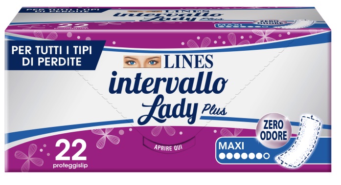 PROTEGGISLIP LINES INTERVALLO LADY PLUS MAXI 22 PEZZI - Angeli Pharm