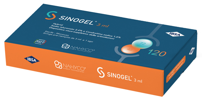 SIRINGA INTRA-ARTICOLARE SINOGEL 2,4% ACIDO IALURONICO + 1,6% CONDROITINA SODICA 3ML + 1 AGO - Angeli Pharm
