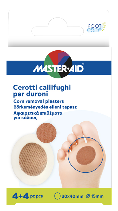 CEROTTO CALLIFUGO MASTER-AID FOOTCARE PER DURONI 4+4 PEZZI B1 - Angeli Pharm