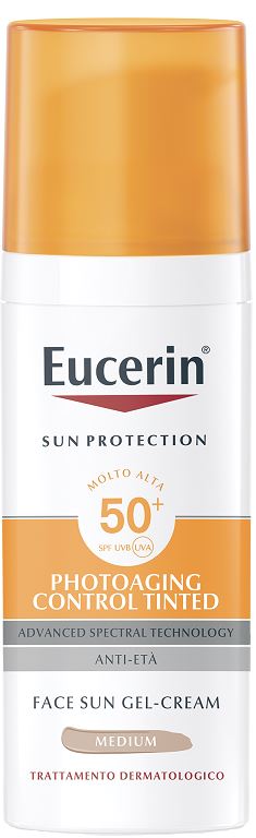 EUCERIN SUN PHOTOAGING CONTROL TINTED GEL CREME SPF50+ MEDIUM 50 ML - Angeli Pharm