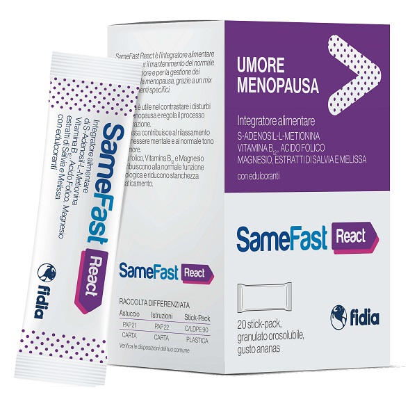 SAMEFAST REACT 20 STICK PACK - Angeli Pharm