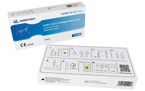 TEST ANTIGENICO RAPIDO COVID-19 AUTODIAGNOSTICO DETERMINAZIONE QUALITATIVA ANTIGENI SARS-COV-2 IN TAMPONI NASALI MEDIANTE IMMUNOCROMATOGRAFIA - Angeli Pharm