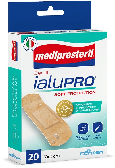 MEDIPRESTERIL CEROTTI IALUPRO SOFT PROTECTION MEDI 7X2CM 20 PEZZI - Angeli Pharm