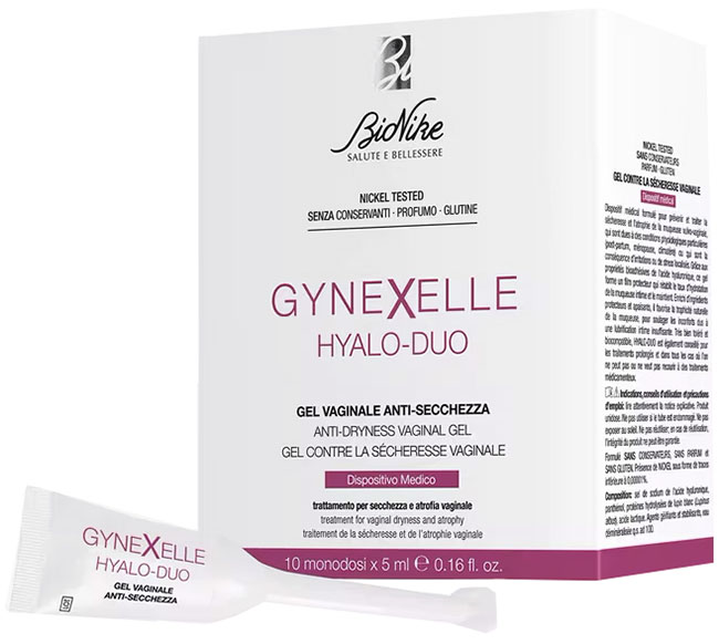GYNEXELLE HYALO-DUO GEL VAGINALE ANTI-SECCHEZZA 10 PEZZI DA 15 ML - Angeli Pharm