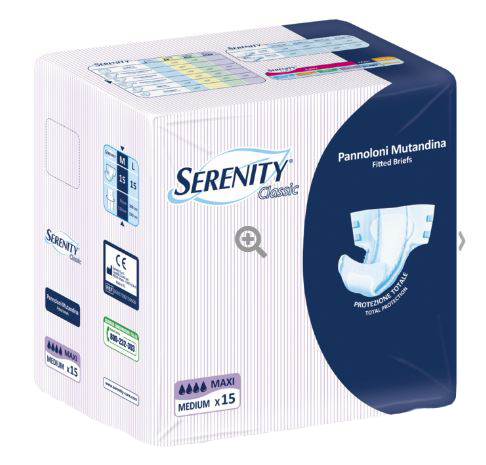 PANNOLONE MUTANDINA SERENITY CLASSIC MAXI TAGLIA EXTRALARGE 15 PEZZI - Angeli Pharm