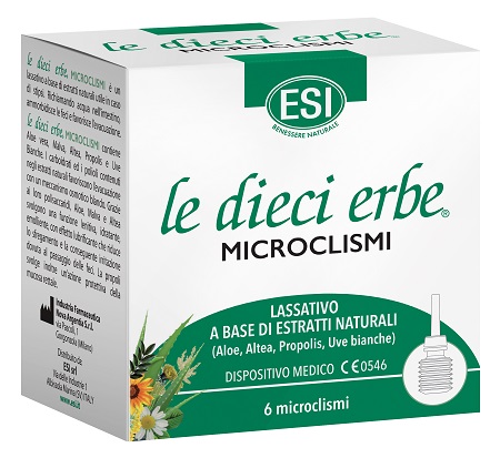 ESI LE DIECI ERBE MICROCLISMI 6 PEZZI - Angeli Pharm