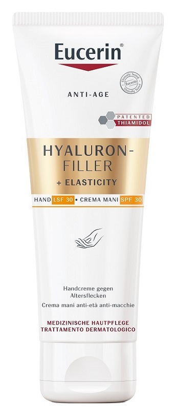 EUCERIN HYALURON FILLER + ELASTICITY CREMA MANI ANTI MACCHIE 75 ML - Angeli Pharm